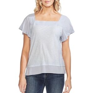 Vince Camuto Layered Look Flutter Sleeve Top